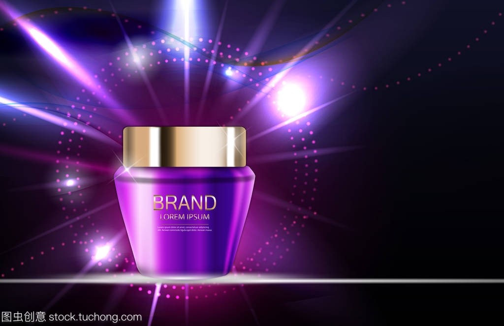 3D現(xiàn)實載體插圖化妝品 為廣告與雜志注入時尚新維度